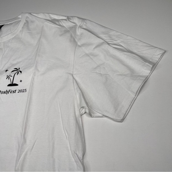 Poshmark Poshfest 2023 San Diego Tee Gildan Tshirt  White Black Swag Souvenir - Picture 4 of 12